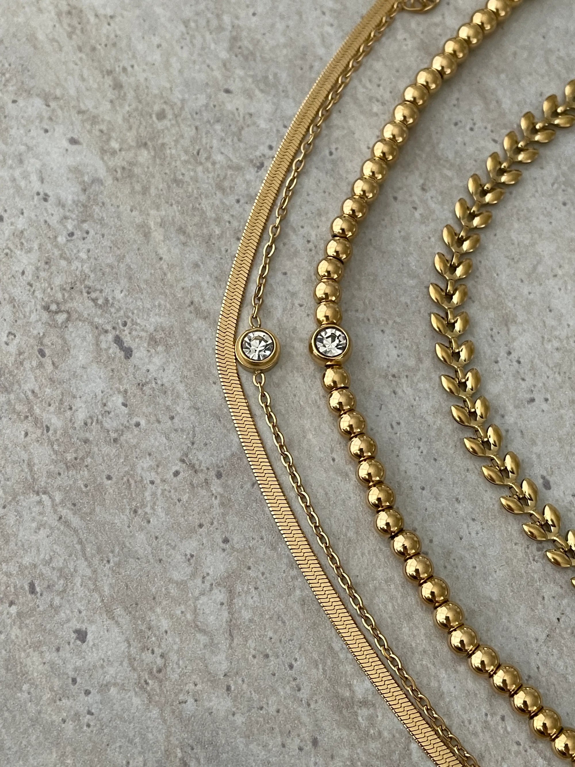 vergoldete Edelstahlarmbänder