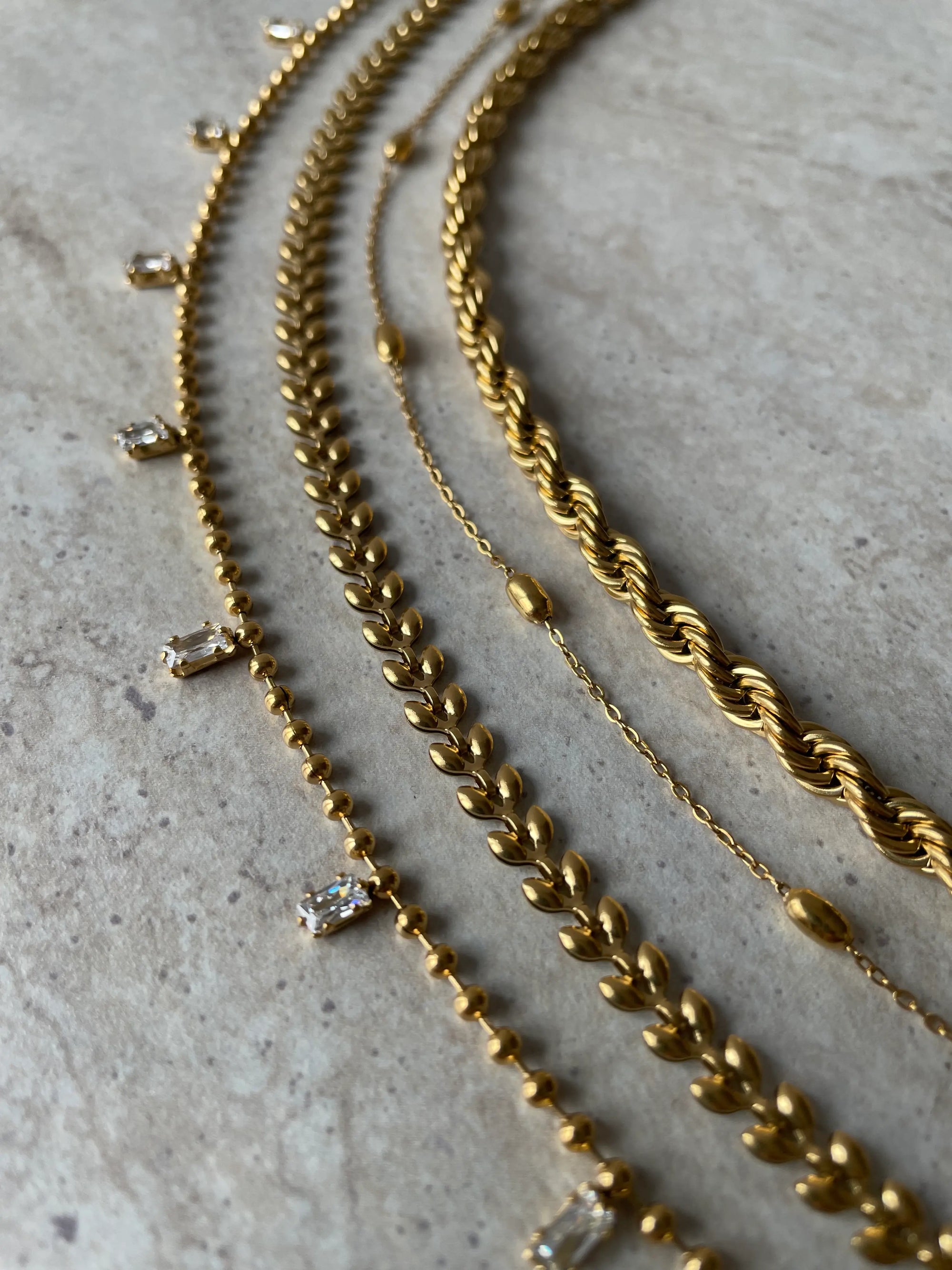 vergoldete Edelstahlketten