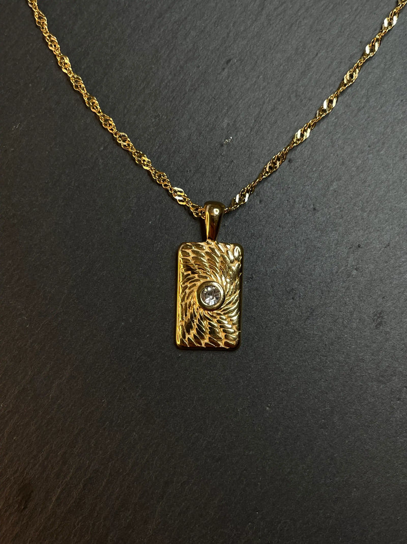 Strukturierter Gold-Anhänger